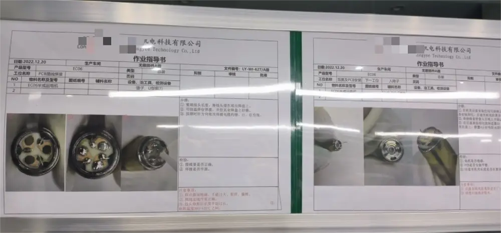 standard process how to assemble in a right way of motor middleware products in LY factory