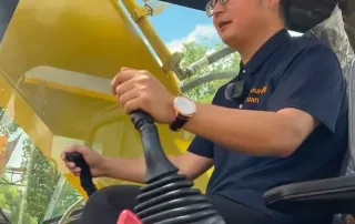 used excavator's control lever