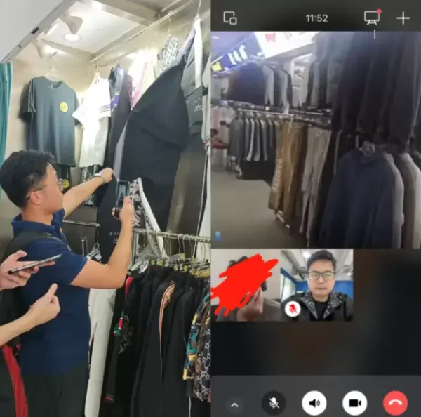 Online meeting with clients to select products