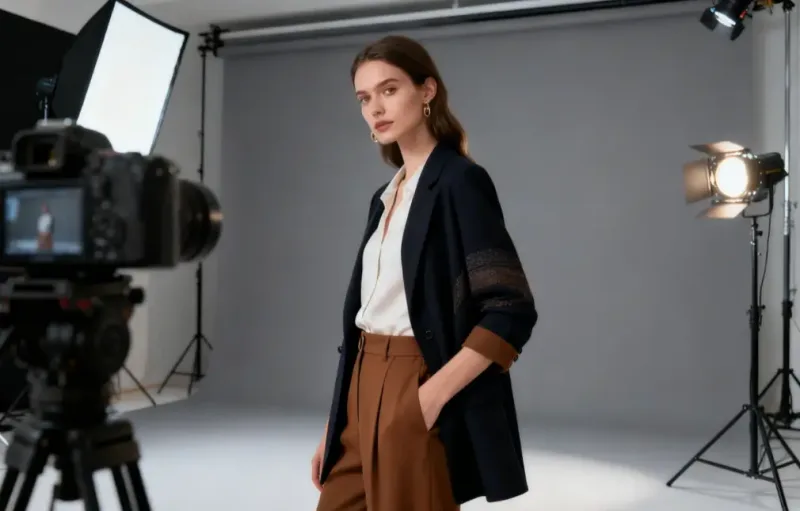 Take photos of women's clothing products in real life