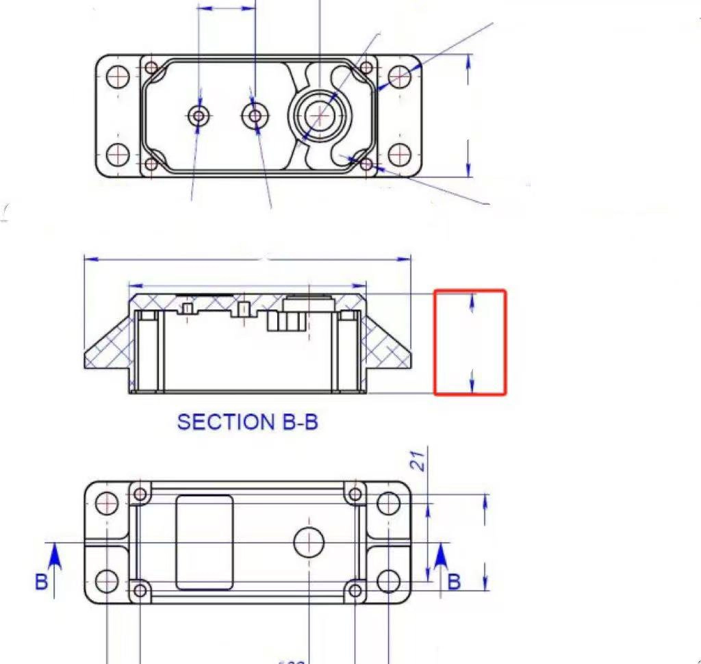 gearbox engineering drawing for cnc machining manufacturing