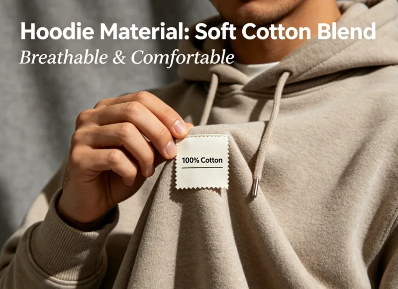 Hoodie Material: Soft Cotton Blend