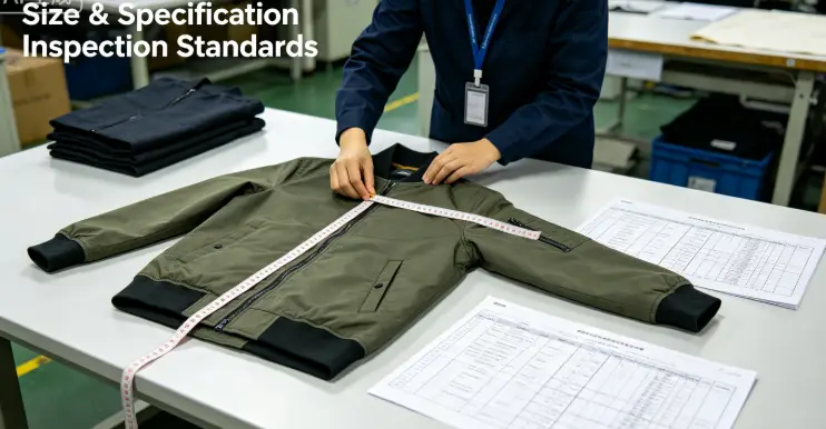 Size and specification checking for garment final inspection