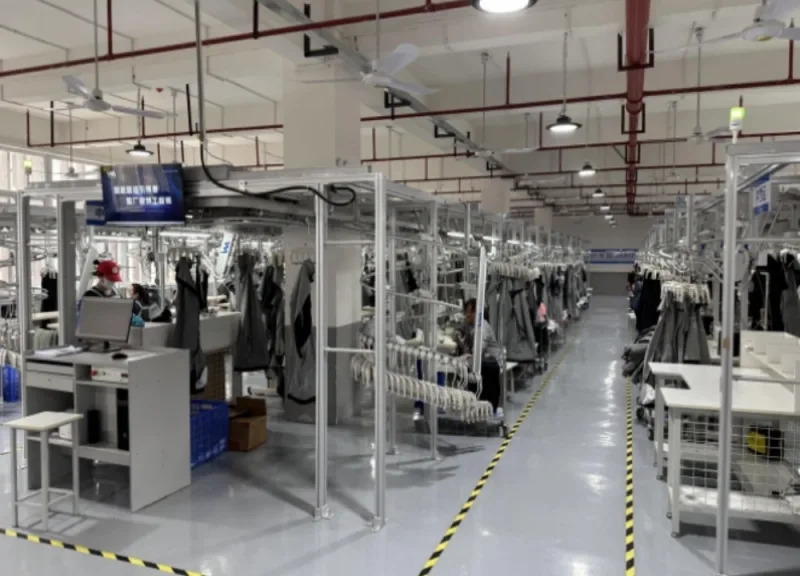 clothing customization automated garment hanging production line