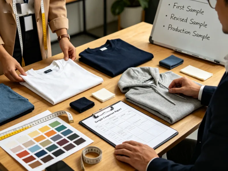 Clothing sample evaluation for apparel sourcing