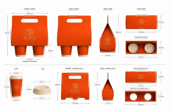Coffee can fresh-keeping structure & full set supporting packaging samples