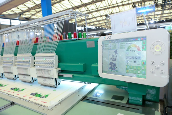 Embroidery Machine Control Panel Close-up