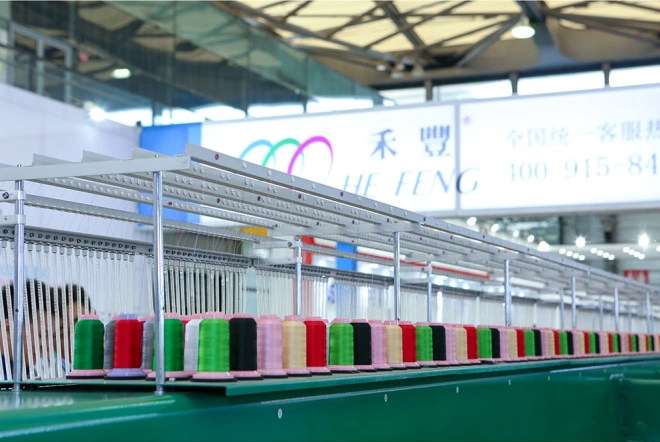 Embroidery Machine Thread Rack Detail