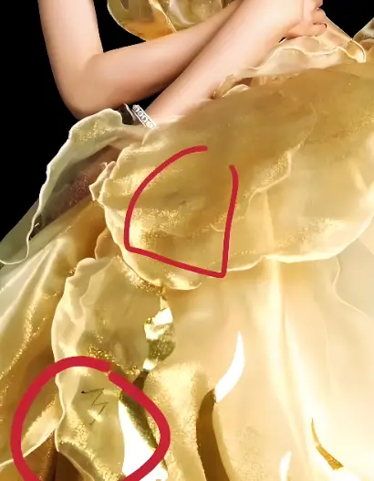 Example image 1 of substandard clothing quality