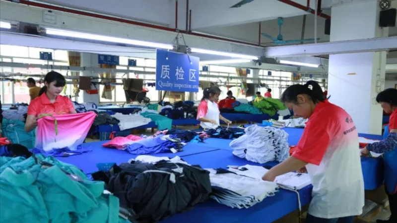 Factory workers are working hard