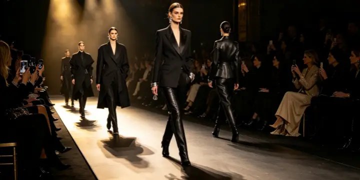 Finished couture gowns applied in Paris local commercial fashion show