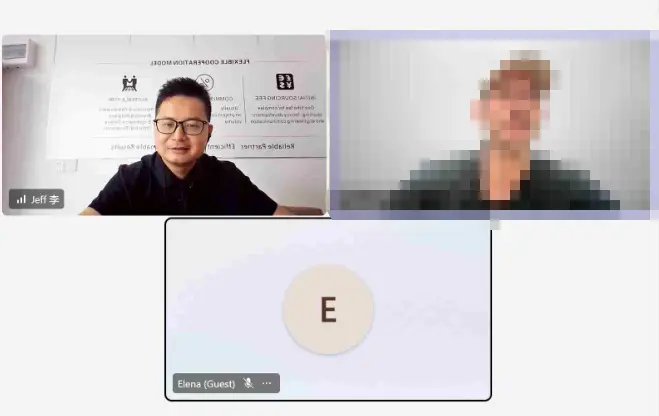 First online meeting with the client