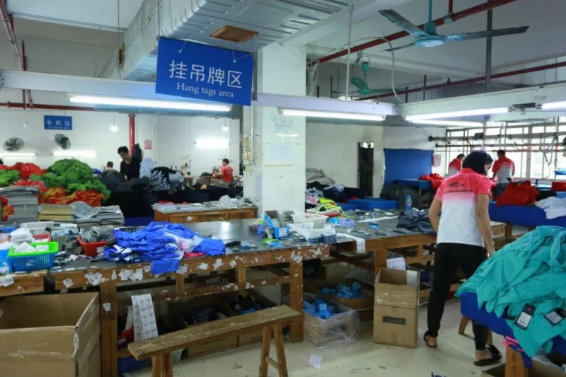 Hanging tag area
