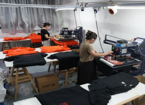 Heat press printing Custom T-shirts and polo shirts