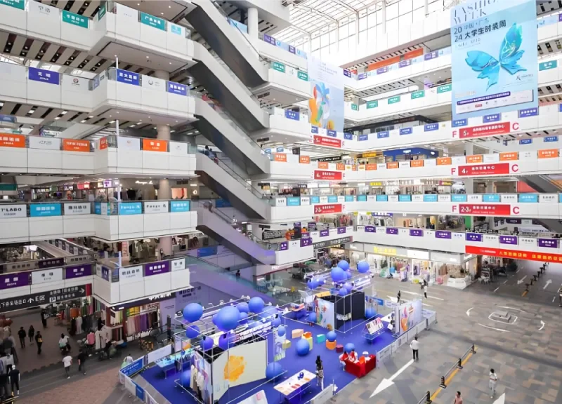 Inside Guangzhou International Textile City