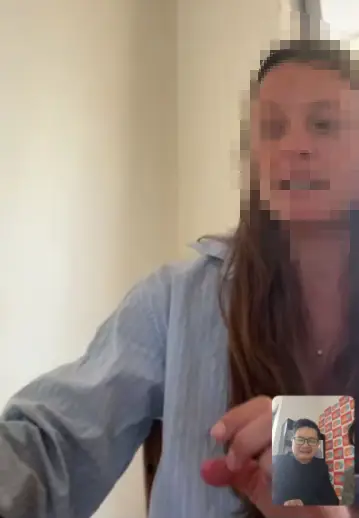 Online video conference with the client