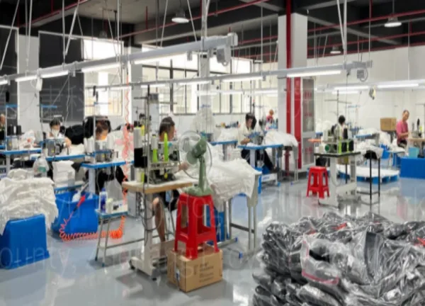 Sewing workshop producing Custom T-shirts and polo shirts