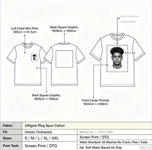 Tech Pack for Custom T-Shirt Printing