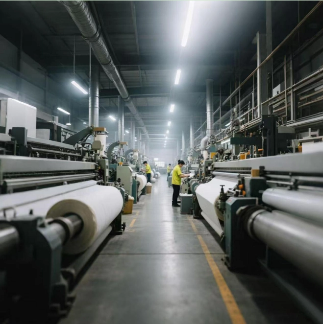 Textile Factory Automatic Weaving Loom Production Workshop