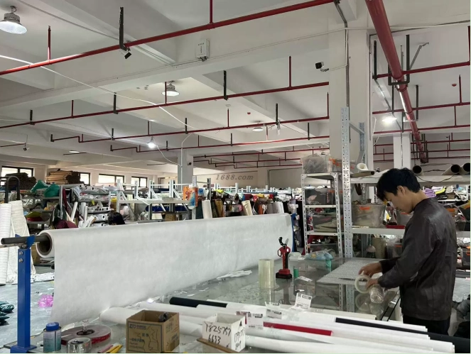 Textile Factory Fabric Cutting & Preparation Area