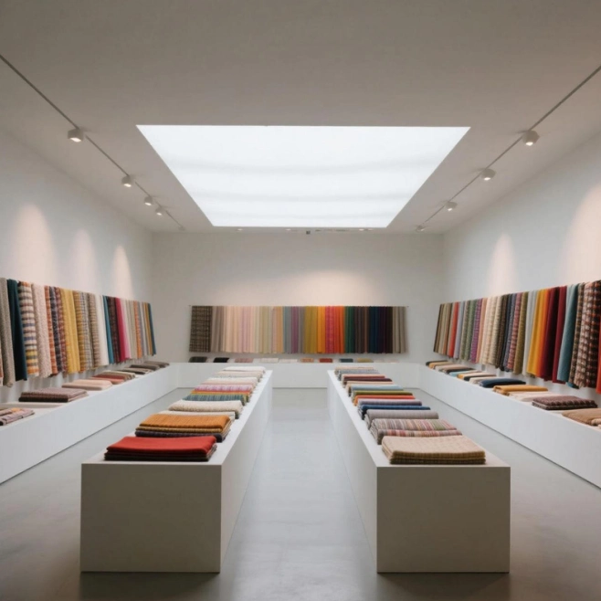 Textile Factory Multi-color Fabric Sample Showroom