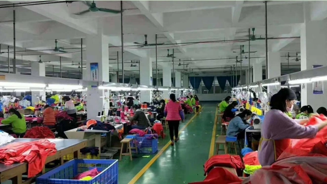 Work scene of factory employees