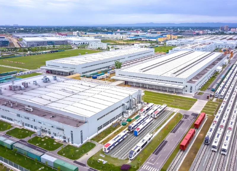 Aerial view of the factory