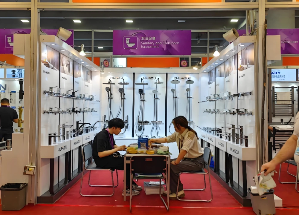 Bathroom fixtures booth at the Canton Fair Bathroom fixtures booth at the Canton Fair
