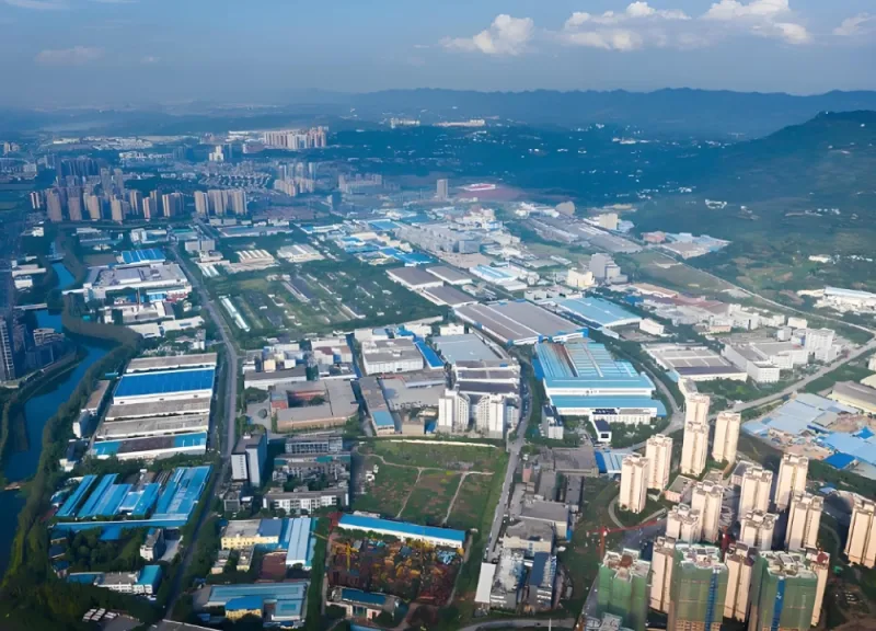 China Industrial Clusters, Aerial View of Manufacturing Industrial Park