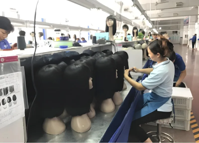 China Industrial Clusters, Human Hair Wig Factory Production Workshop