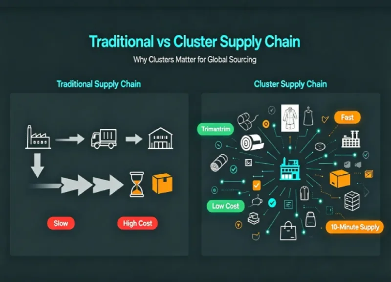 How industrial clusters shorten supply chains: from fragmented logistics to integrated local ecosystems.