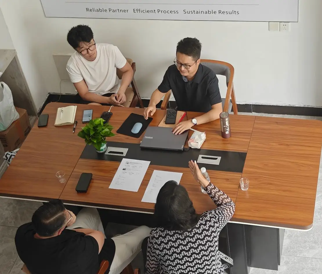In-office meeting with a client