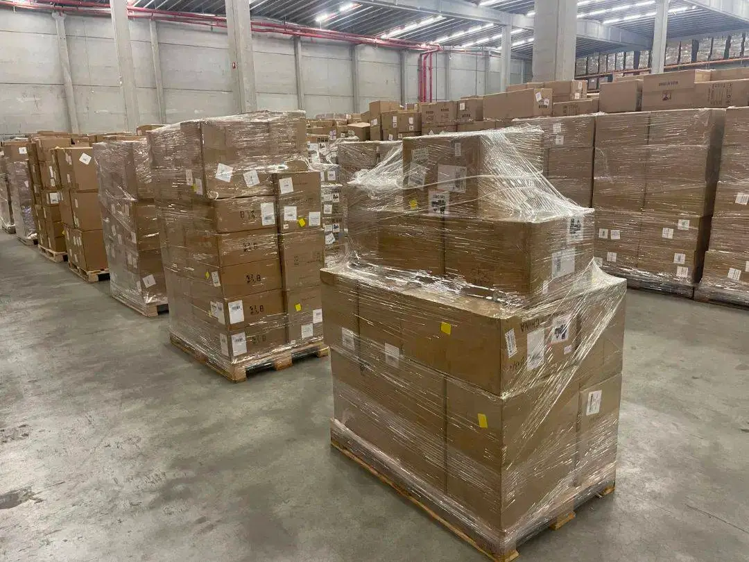 Wedding dresses and accessories packed and ready for sea shipment