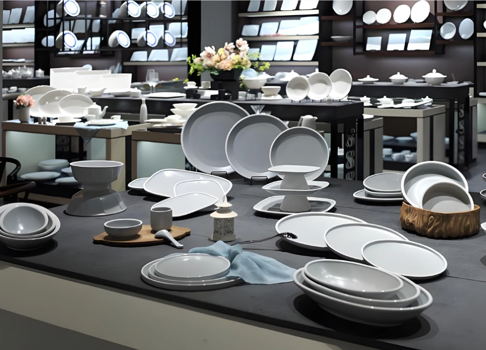 Display of tableware at the Canton Fair Display of tableware at the Canton Fair