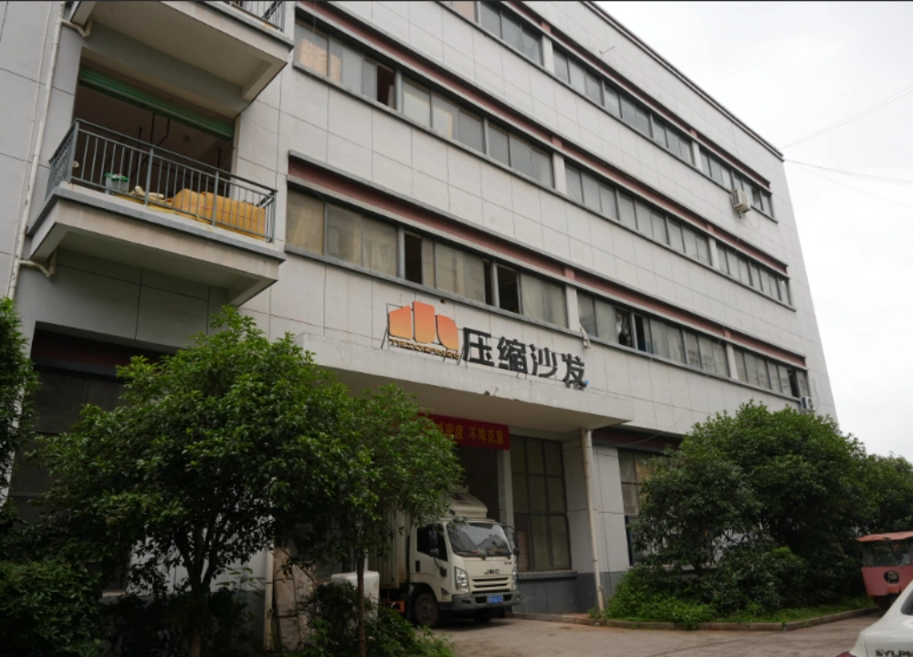 Exterior of the compressed sofa factory