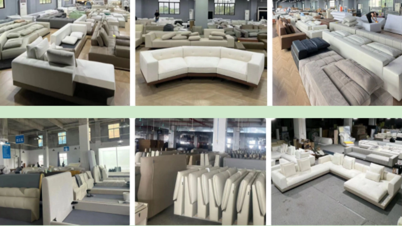 Full house Upholstered Furniture Factory finished sofa warehouse