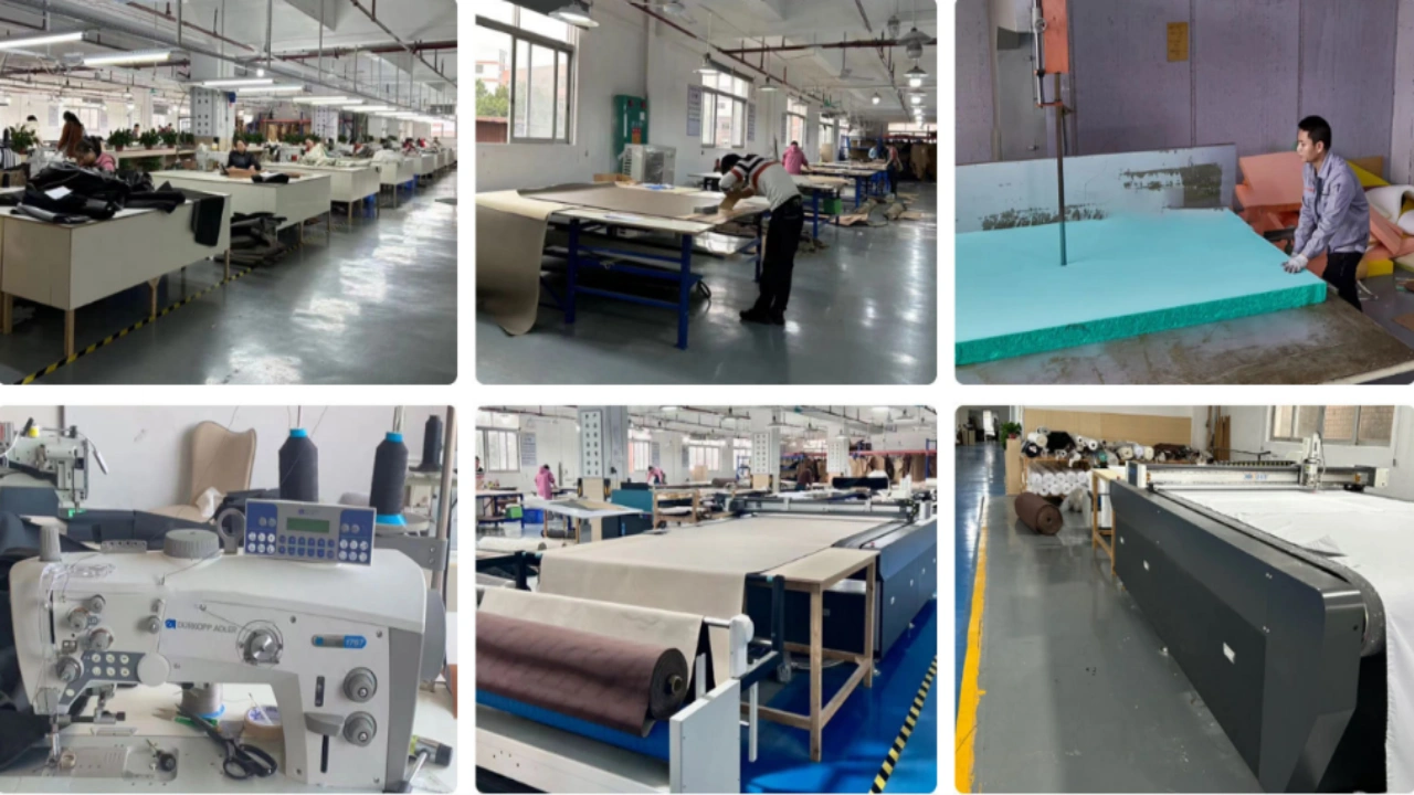 Full house Upholstered Furniture Factory production workshop overview