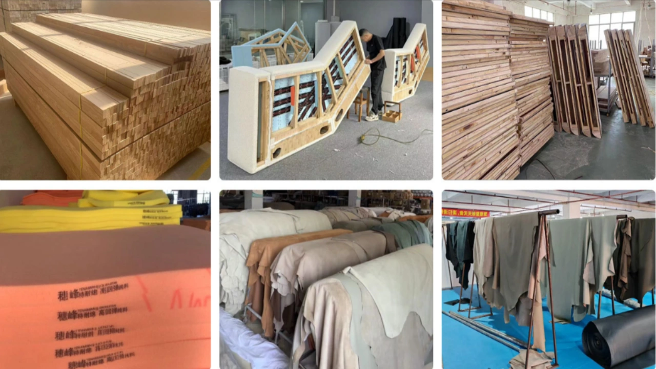 Full house Upholstered Furniture Factory raw material workshop