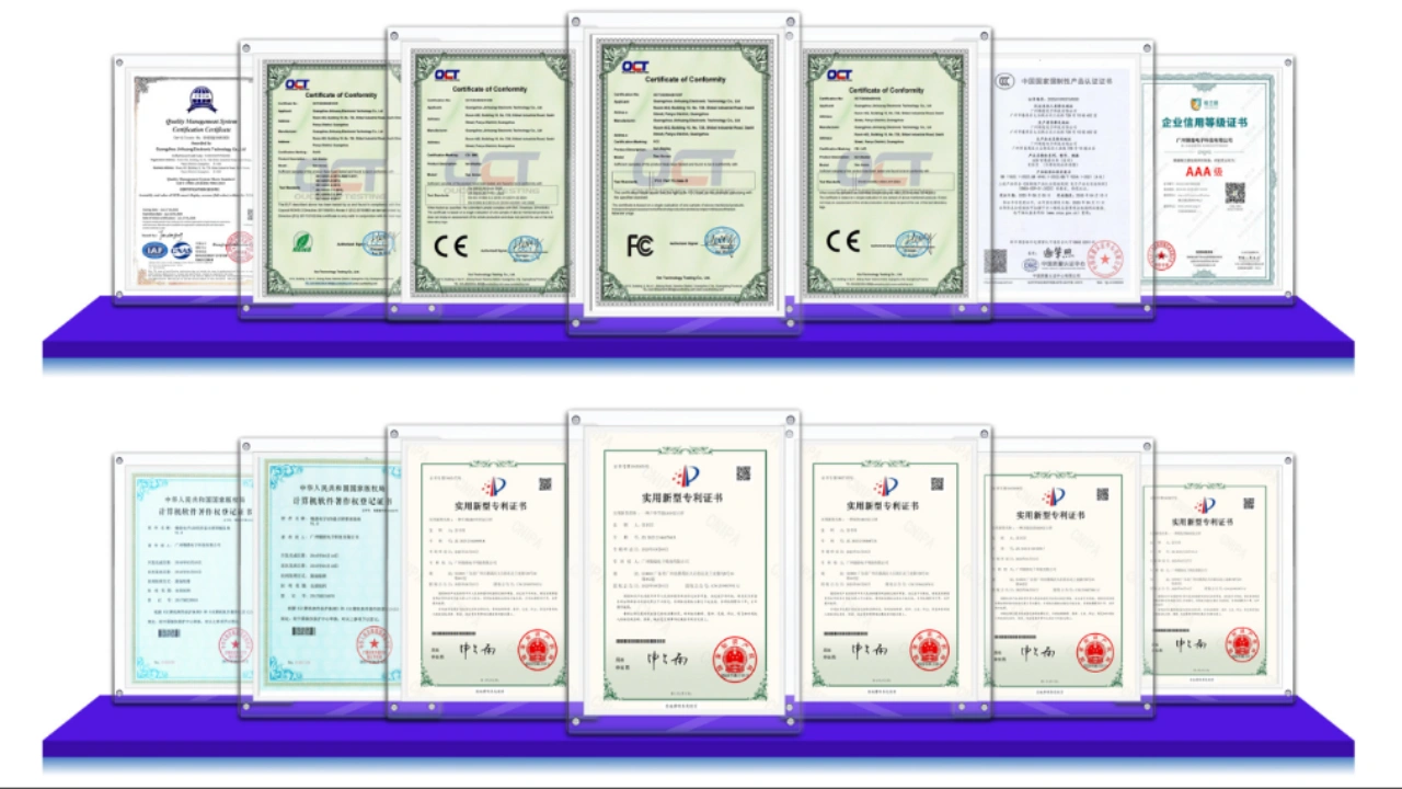 Certificados y patentes de la fábrica de pantallas LED