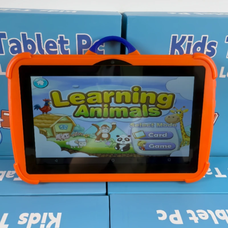 7_ IPS IWAWA Kids Tablet, Cross-border E-commerce Gift, Custom Memory & Multi Plugs 7 Inch IPS Kids Tablet PC with IWAWA, Multi Color Optional, 4+64GB Student Tablet for Gifts