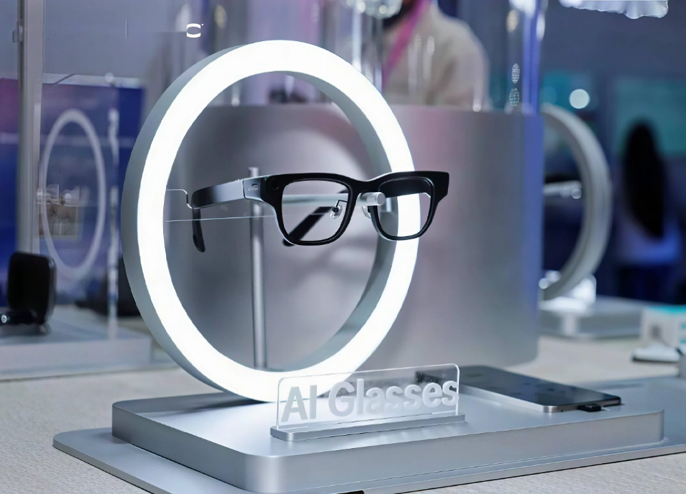 AI Translation Glasses Tech Exhibit Display AI Translation Glasses Tech Exhibit Display