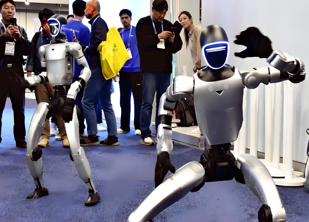 Agile Humanoid Service Robot Movement Show Agile Humanoid Service Robot Movement Show