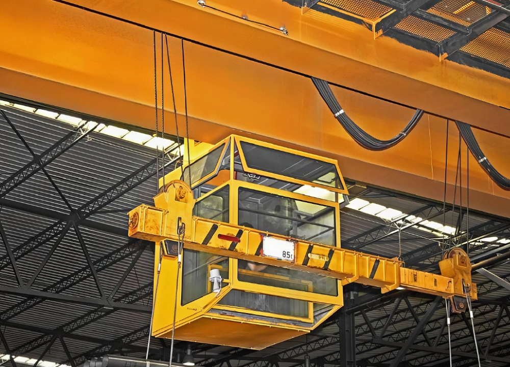 China Industrial Clusters Overhead Crane Closeup China Industrial Clusters Overhead Crane Closeup