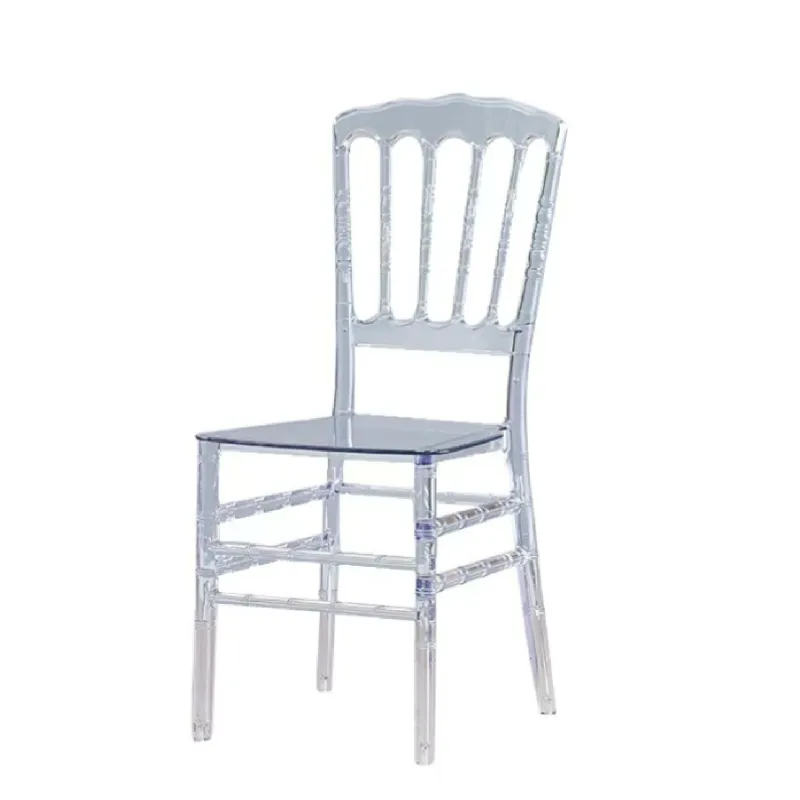 Clear Acrylic Napoleon Crystal Chair, One-piece Wedding Banquet Chair for Hotel & Event, Custom B2B One-piece Molding Clear Napoleon Chair, Acrylic Crystal Chair for Wedding Banquet, Outdoor Event Chair Custom Wholesale
