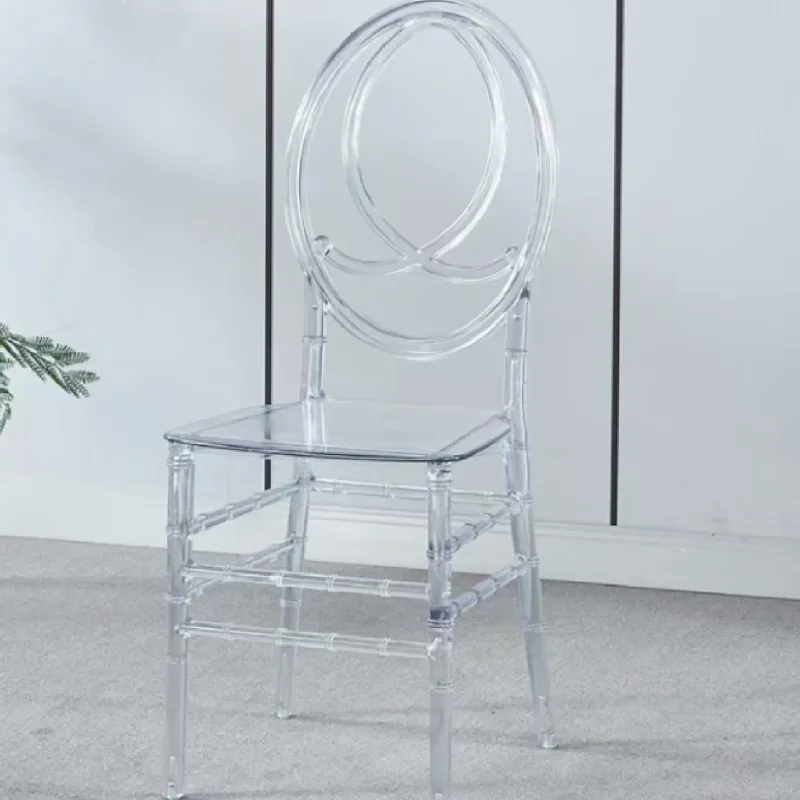 Clear Acrylic Phoenix Crystal Chair, One-piece Wedding Banquet Chair for Hotel & Event, Custom B2B One-piece Molding Clear Phoenix Chair, Acrylic Crystal Chair for Wedding Banquet, Outdoor Event Chair Custom Wholesale