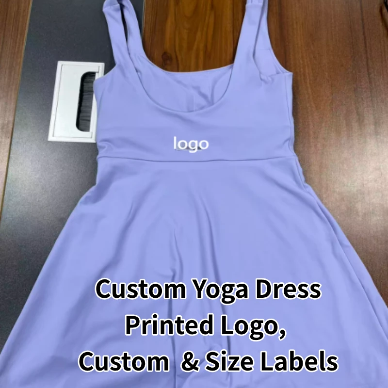 Combinaison-robe de yoga personnalisée _ Logo imprimé, étiquettes d'entretien et de taille personnalisées Vêtements de yoga personnalisés, combinaison-robe de yoga, logo imprimé, étiquette d'entretien personnalisée, étiquette de taille personnalisée, vêtements de sport OEM