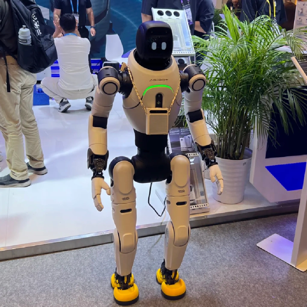 Humanoid Service Robot AGIBOT At Booth Humanoid Service Robot AGIBOT At Booth