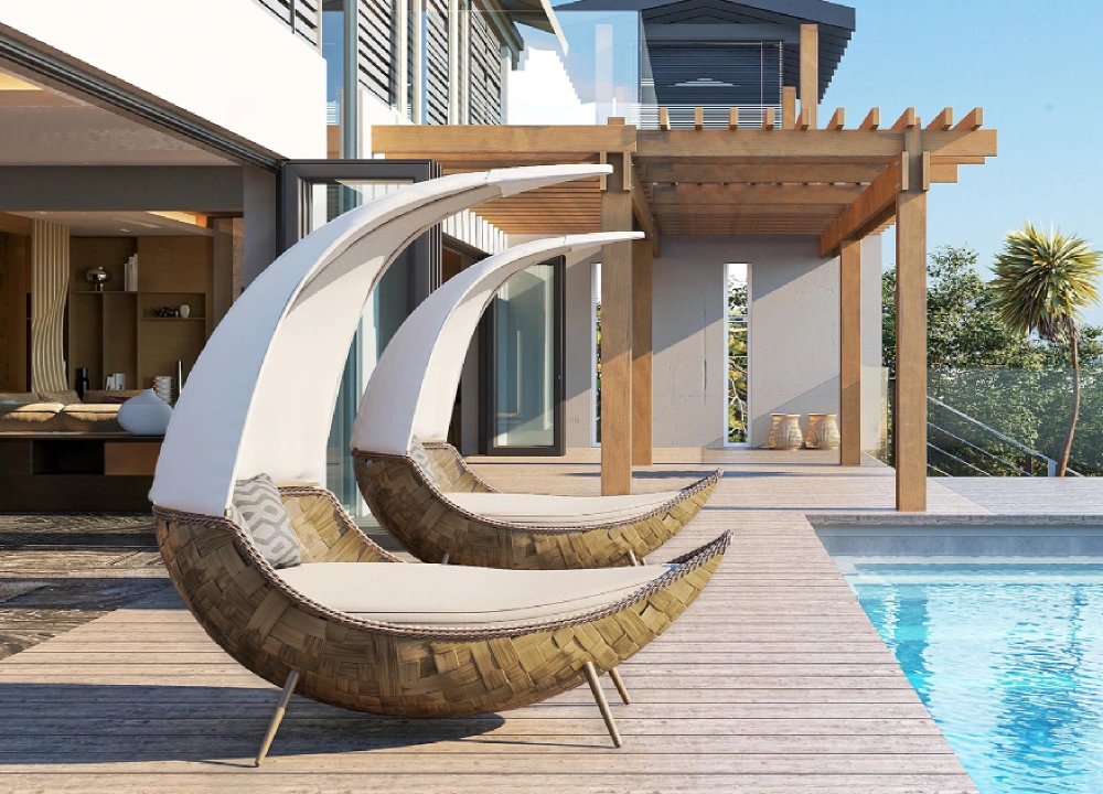 Outdoor rattan lounge chair Outdoor rattan lounge chair