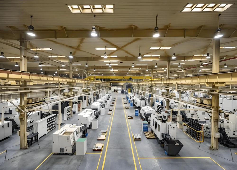 Spacious cnc machining workshop with equipment Spacious cnc machining workshop with equipment