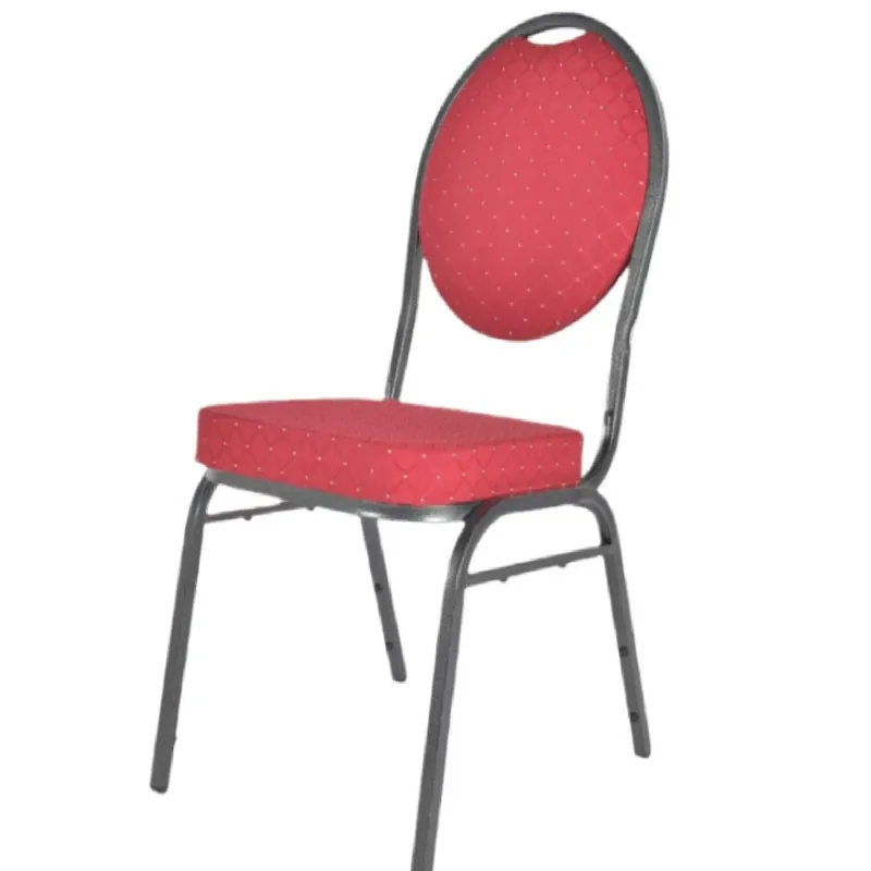 Steel Frame Banquet Chair with High Elastic Sponge, Fabric Padded Chair for Hotel, Wedding, Exhibition & Training, Non-foldable B2B Supply Fabric Upholstered Banquet Chair with Steel Frame, High Resilience Foam Hotel Conference Chair, Non-foldable Wedding Event Chair Wholesale